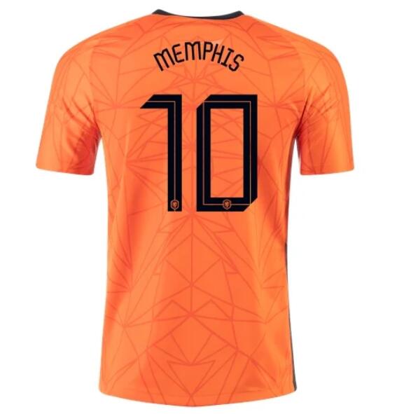 2020 EURO Netherlands Home Kit Soccer Jersey MEMPHIS DEPAY 10